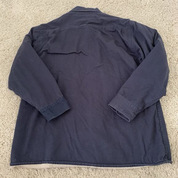 Vintage 90s Levi’s Jacket Mens XL Fleece Lined Shacket Blue Shirt Pockets - Picture 5 of 8